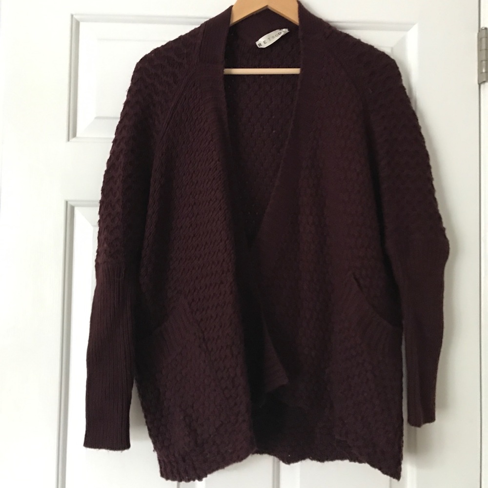 Maroon cardigan/sweater